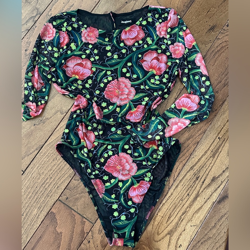 Slim floral bodysuit DESIGUAL
